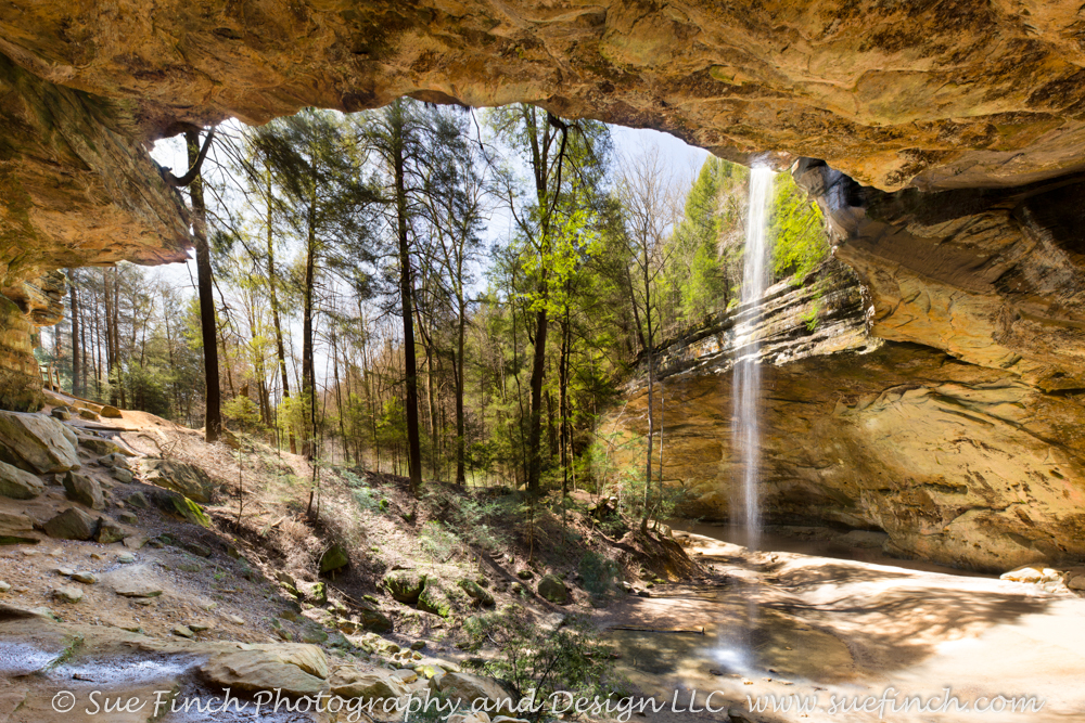 Ash Cave – View from behind the falls – Sue Finch Photography and ...