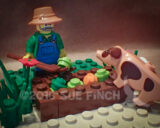 Many of you know that I collect LEGOS. This is one of the new minifigures in series 15. He came with the pitchfork and pig. I added the rest to give him something to do.