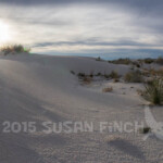 The setting sun shows off the texture of the dunes. It must have rained a few hours before we got there. White Sands National Monument, NM