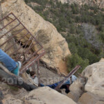 Mike took this picture showing the last ladders we had to climb to get out.