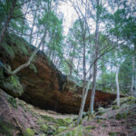 Waterfall from below